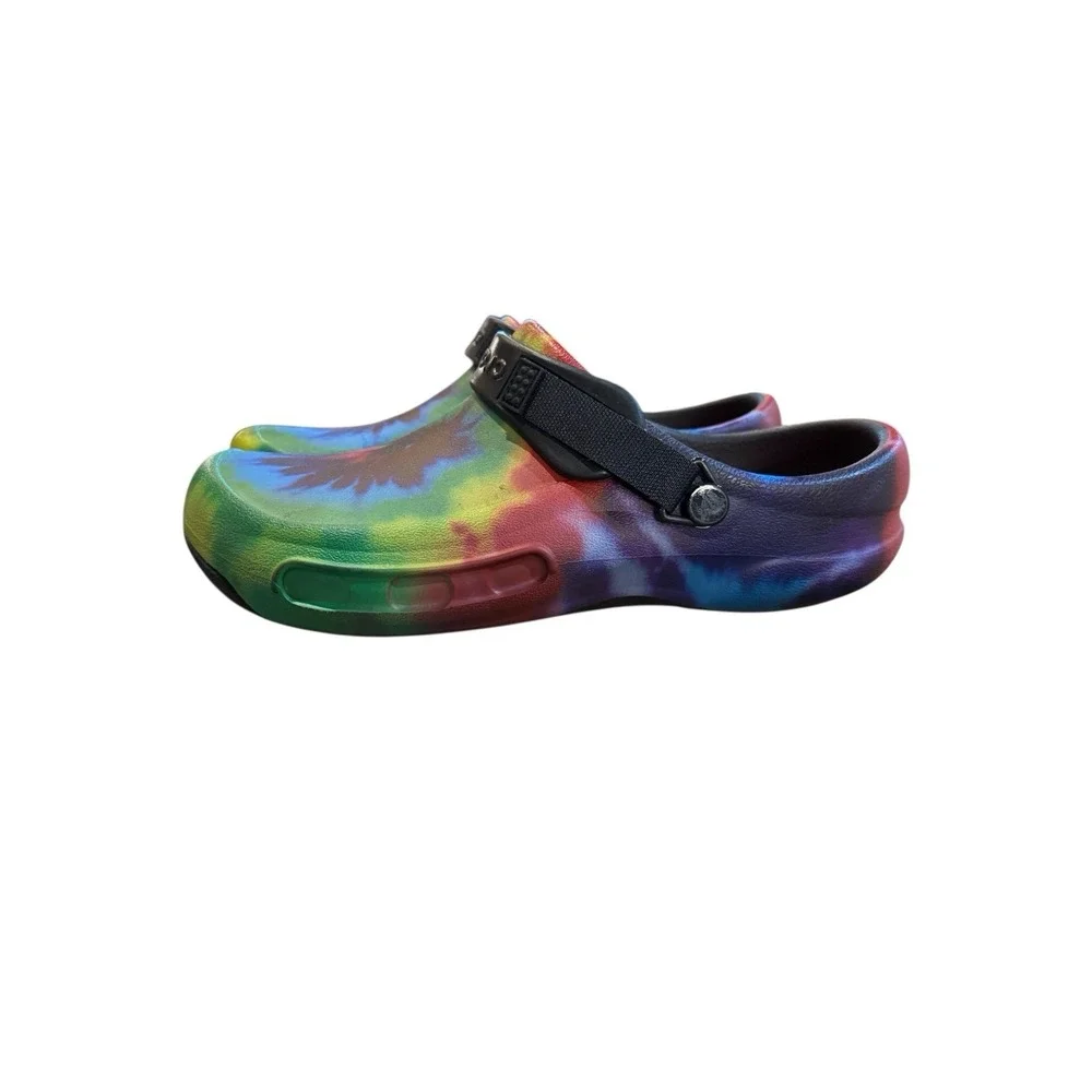 Crocs Classic Tie Dye LiteRide Slip‎ on Sandals Clogs Men Size 10 Women Size 12